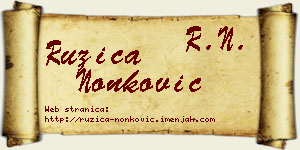 Ružica Nonković vizit kartica